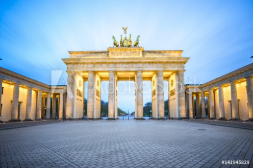 Picture of Brandenburg Gate at night in Berlin city Germany